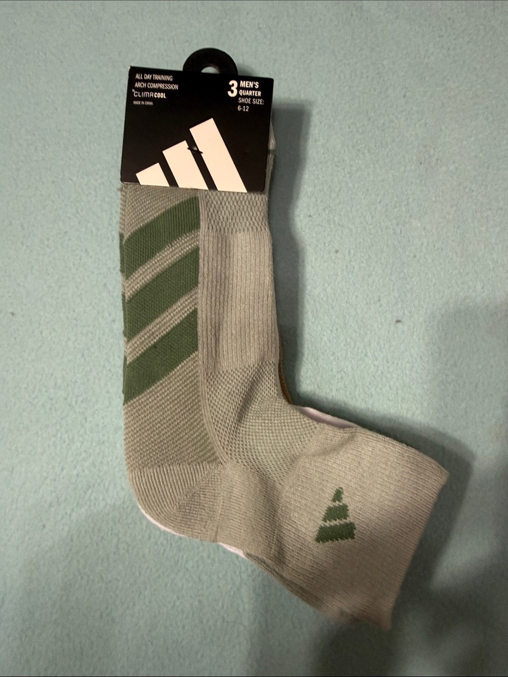 Adidas Men’s Quarter Socks - size L, shoe sz 6-12